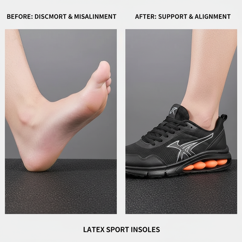 Latex Sport Insoles - Arch Support